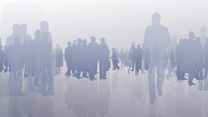 business person office silhouette town city concept CG background