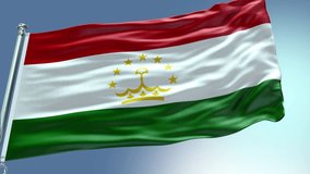 4k render Tajikistan Flag video waving in wind Tajikistan Flag Wave Loop waving in wind Realistic Tajikistan Flag background Tajikistan Flag Looping Closeup