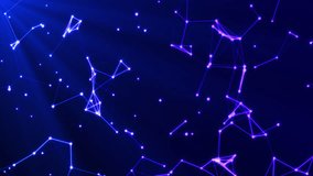 Abstract digital plexus background of blue purple gradient shining lines and dots. Minimalistic gradient geometric background animation. Science and technology backdrop. Network connection structure. - Powered by Shutterstock - Get 15% off with code: PIKWIZARD15