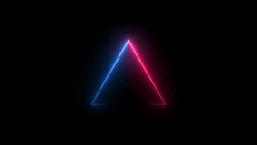 Glowing Red and blue color triangle animation .