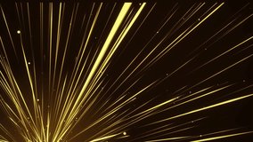 luxury Gold light sparkling awards stage background. Particle light spot flashing award party stage. stars dust rising, perfect for awards, movies, weddings and openers. 3D Illustration