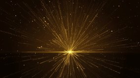 Luxury golden particle freely rising and floating, stage decoration background. Light flare For event, festival, presentation, music, show, party, Award, fashion, Music, festival. 3D Illustration - Powered by Shutterstock - Get 15% off with code: PIKWIZARD15