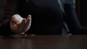 Play dice game. Concept of Gambling, the Concept of Entertainment Games, Hand of Woman Throwing Dice against Black, Hand rolls dice for the game. Gambling luck concept: risk, have luck, win, lucky - Powered by Shutterstock - Get 15% off with code: PIKWIZARD15