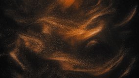 Macro shot of orange and black colors dissolving in water. Ink water flowing on backdrop. Acrylic paint moving underwater in slow motion. Transition pattern background, 4k footage with copy space - Powered by Shutterstock - Get 15% off with code: PIKWIZARD15