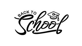 Back to School Animation on White and Black Background. Great for Back to School Celebrations, lettering with alpha or transparent background, for banner, social media feed wallpaper stories - Powered by Shutterstock - Get 15% off with code: PIKWIZARD15