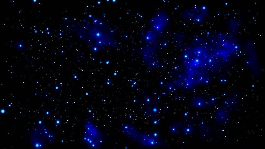 Galaxy sky twinkling light in space with slow zoom swirl shinny stars Animation. Flight to a spiral luminous blue galaxy through clusters of stars. Cosmic fantasy, journey through. 3D Illustration