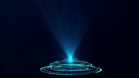 HUD circle interfaces. Modern cyberspace innovation. Hi tech futuristic display. Blue hologram. Futuristic interface, Sci-fi, Technology background, innovation science, technology or. 3D Illustration - Powered by Shutterstock - Get 15% off with code: PIKWIZARD15