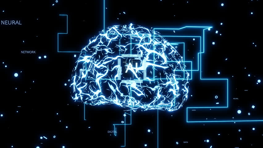 Colorful Illustrative 3D Animation of Neural Network. Concept: Deep ...