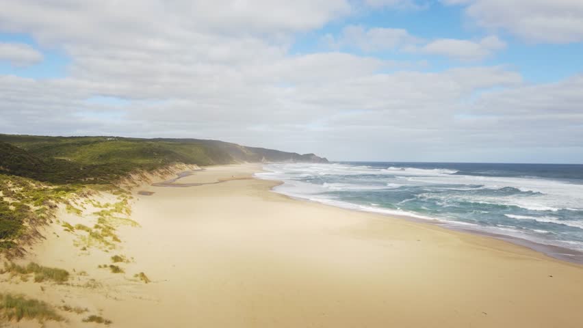 Desert, huge ocean beach in Australia