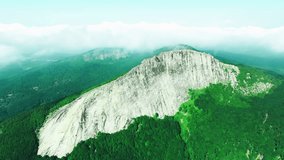 Turkey Balıkesir Çataldağ aerial drone 4k video view.. Wonderful mountain peak