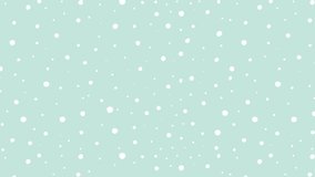4k Snowfall animated Background Template. Winter isolated snow falling in blue sky. Merry Christmas and Happy New Year Animation Background. Snowing Evening Sky Holiday card or banner design template