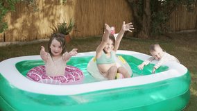  Group of Little Girls of Various Ages Play and Have Fun in a Pool - Powered by Shutterstock - Get 15% off with code: PIKWIZARD15