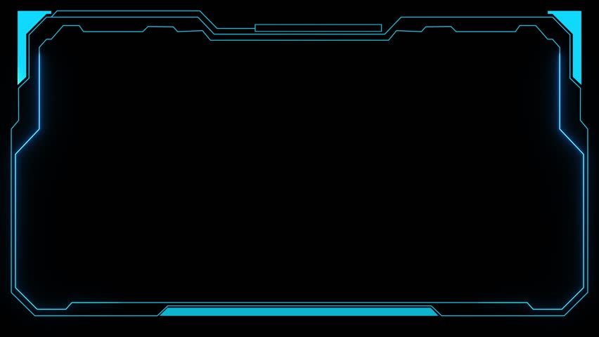 High tech screen digital hologram window box border frame scifi digital screen. hologram panel Virtual reality display abstract technology future interface hud for E- sports and. 3D Illustration