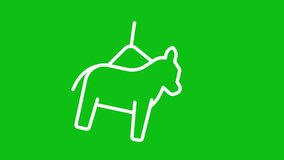 White icon animation of political party, HD video with transparent background, seamless loop 4k video of political party symbol. - Powered by Shutterstock - Get 15% off with code: PIKWIZARD15