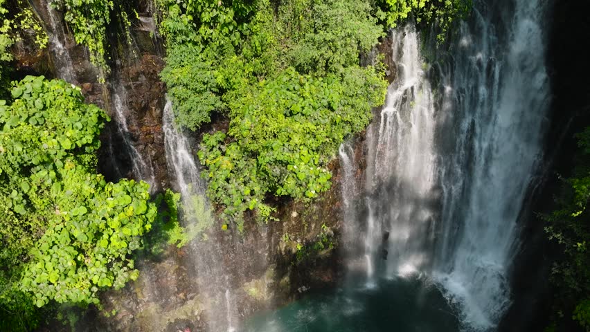 Stunning rock structures of Tinago Falls. Lanao del Norte. Mindanao, Philippines. Travel concept.