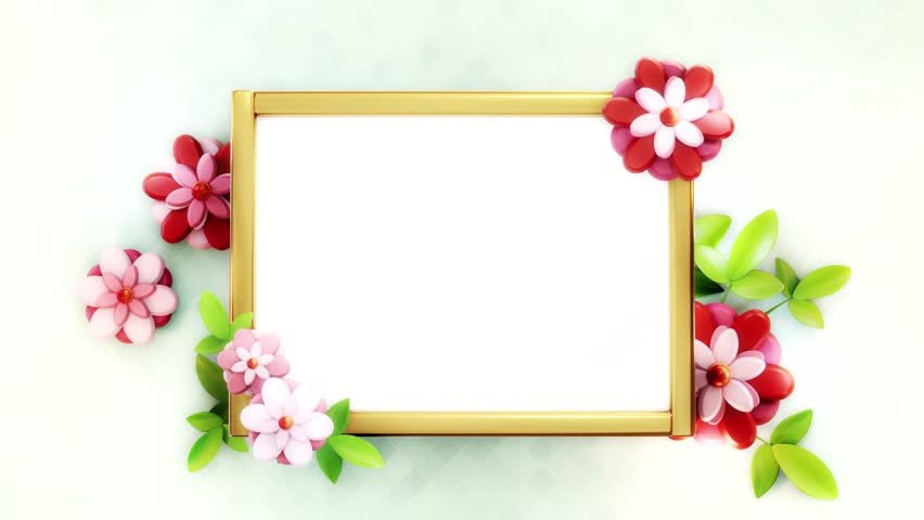 A lovely blank card elegantly framed with delicate flowers adorning its sides, perfect for your heartfelt message or artistic creation.