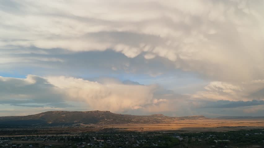 High angle view of the cityscape of Raton at New Mexico