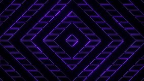 Purple Abstract Neon Glowing Sci-Fi Cyberpunk Patterns Background VJ Loop Animation in 4K