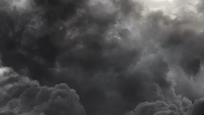 Thunderstorms Dark Sky With Lightning Hurricane 4k Royalty-Free Stock Footage #1106714731