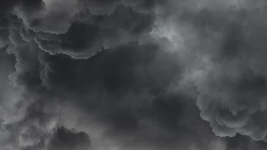 Thunderstorm and Lightning Strike, dark Cumulonimbus Cloud. Royalty-Free Stock Footage #1106715069