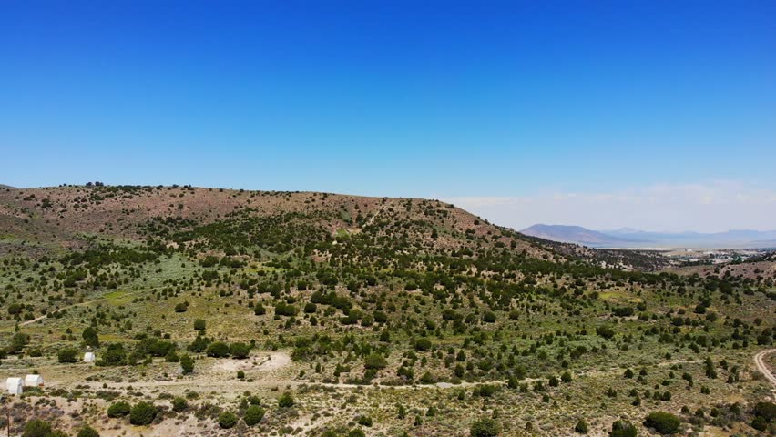 Northern Nevada aerial panorama in the high desert