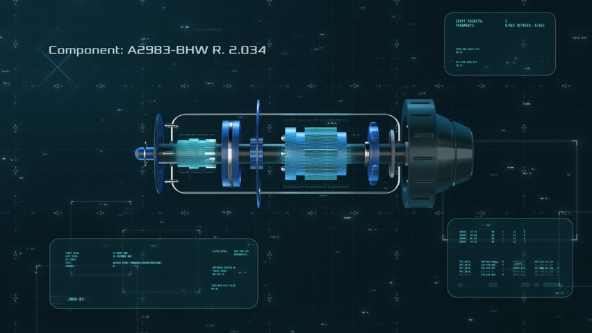 Cad futuristic interface, computer aided design concept, mechanical component project, engineering computer drawing (3d render)