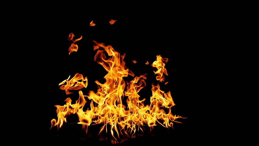 Super slow motion of flames isolated on black background Royalty-Free Stock Footage #1106749701