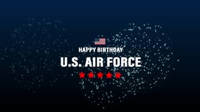 US Air Force Birthday September 18th 4K Video Animation Banner background - Powered by Shutterstock - Get 15% off with code: PIKWIZARD15