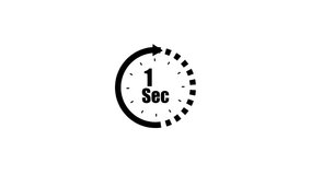 Clock countdown icon in flat style. Time chronometer animation on white isolated background. s_29