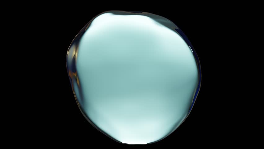 Essential Oil Bubbles for cosmetics in water. blue liquid bubbles, fluid flow. Collagen, atoms floating, Moisturizing Cream, Skin Serum, Vitamin, beauty concept, alpha channel, 3d render