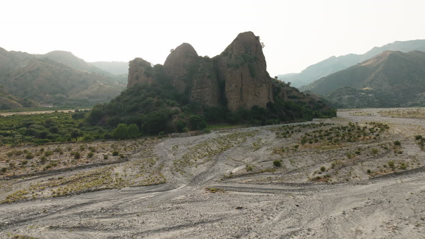Suggestive landscape torrent Amendolea in an uncontaminated nature