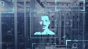 Animation of profile icons and data processing and rainbow lens flare against server room. Global networking and business data technology concept - Powered by Shutterstock - Get 15% off with code: PIKWIZARD15