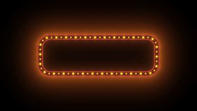 Marquee light board retro neon sign. Abstract banner or signboard. Modern frame background. Light board disco party title. Concept of jackpot winner or casino logo for text with empty copy space - Powered by Shutterstock - Get 15% off with code: PIKWIZARD15