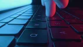 Close up of hands typing and coding on laptop keyboard. Digital innovation protection technology. Futuristic network server background. Blockchain crypto developer and binary program code concept - Powered by Shutterstock - Get 15% off with code: PIKWIZARD15