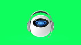 3d rendering chatbot or assistant robot chat with speech bubble