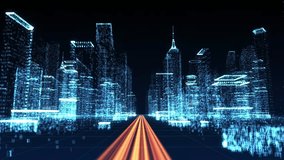 Abstract visualization of a digital city made of binary code numbers

 - Powered by Shutterstock - Get 15% off with code: PIKWIZARD15