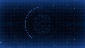 Line and Grid based HUD graphics with Radar type pulsing circular arrays and particle motion.
 - Powered by Shutterstock - Get 15% off with code: PIKWIZARD15