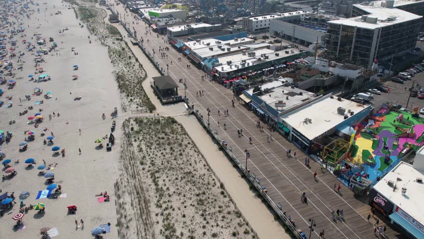 Ocean City Beach and Boardwalk: Aerial Adventure in New Jersey