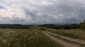 Time lapse of a summer stormy landscape in the Carpathians