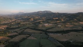 Aerial view of Marche region in Italy