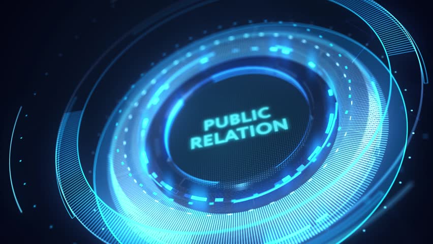 PR Public relation management. Business, Technology, Internet and network concept.