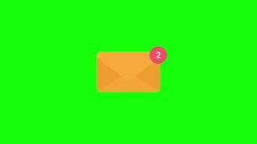 New email notification. Animated unread message notice flat animation style - Powered by Shutterstock - Get 15% off with code: PIKWIZARD15