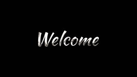 Welcome text animation with silver glossy texture. Welcome text animations are perfect for opening things or for greetings. - Powered by Shutterstock - Get 15% off with code: PIKWIZARD15