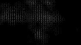 Animated abstract technology dark background random dots and grid 4K