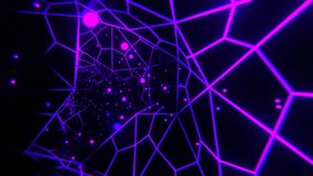 abstract neon wire loop animation 4k video