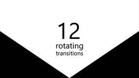 Set of 12 rotating transition masks templates, abstract motion graphics
