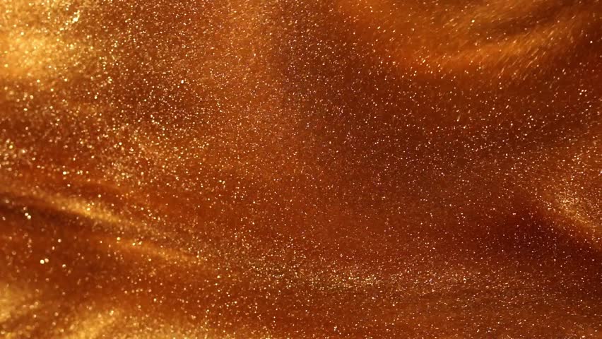 Natural Golden sand in fluid. Abstract magic glittering background. Swirling waves of gold dust particles in liquid.  Royalty-Free Stock Footage #1106879091