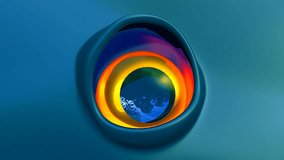 Fantastic 3d eye. Cartoon eyeball with eyelids. Eye test. Animation performed: blinking of the eyelids, changing the size of the pupil, turning the eyeball and trembling of the object. 3d rendering. - Powered by Shutterstock - Get 15% off with code: PIKWIZARD15