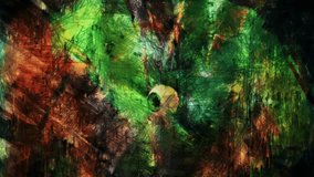 Complex abstract painting. Mystic eye. Animated 4K video