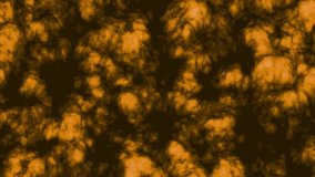 Animated orange color 3d depth cloud texture abstract background	